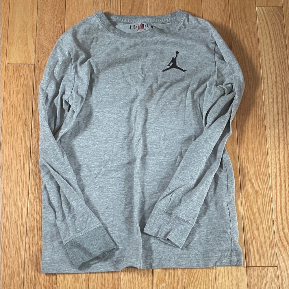 Gray Long Sleeve Jordan Men's Shirt